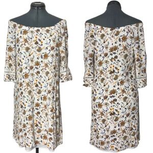 Naif Shift Dress Boho Floral Paisley Bell Sleeve Women's Size Medium Cottagecore